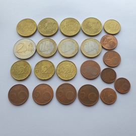 Монеты 1/2/5/20/50 евроцентов, года 1999-2011